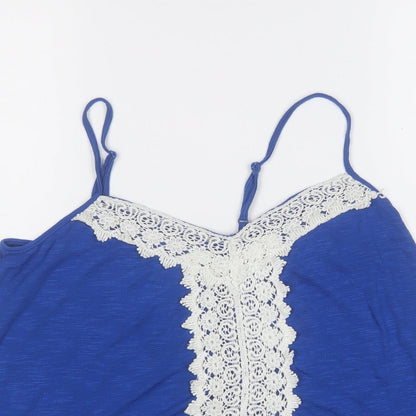Womens UK Size 10 love to lounge Blue Basic Tank
