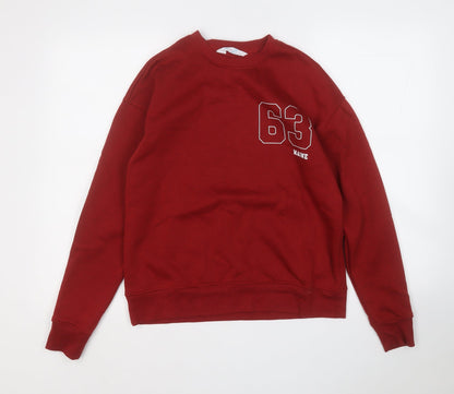 Primark Womens Red  Polyester Pullover Sweatshirt Size 6