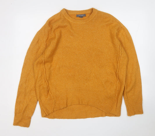Primark Womens Yellow Round Neck  Acrylic Pullover Jumper Size 12