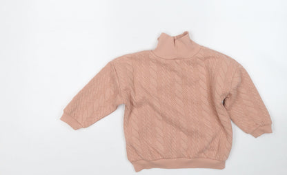 Matalan Girls Orange  Polyester Pullover Sweatshirt Size 2-3 Years