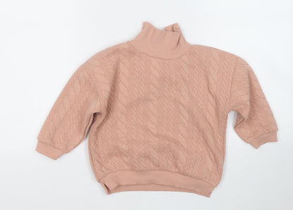 Matalan Girls Orange  Polyester Pullover Sweatshirt Size 2-3 Years