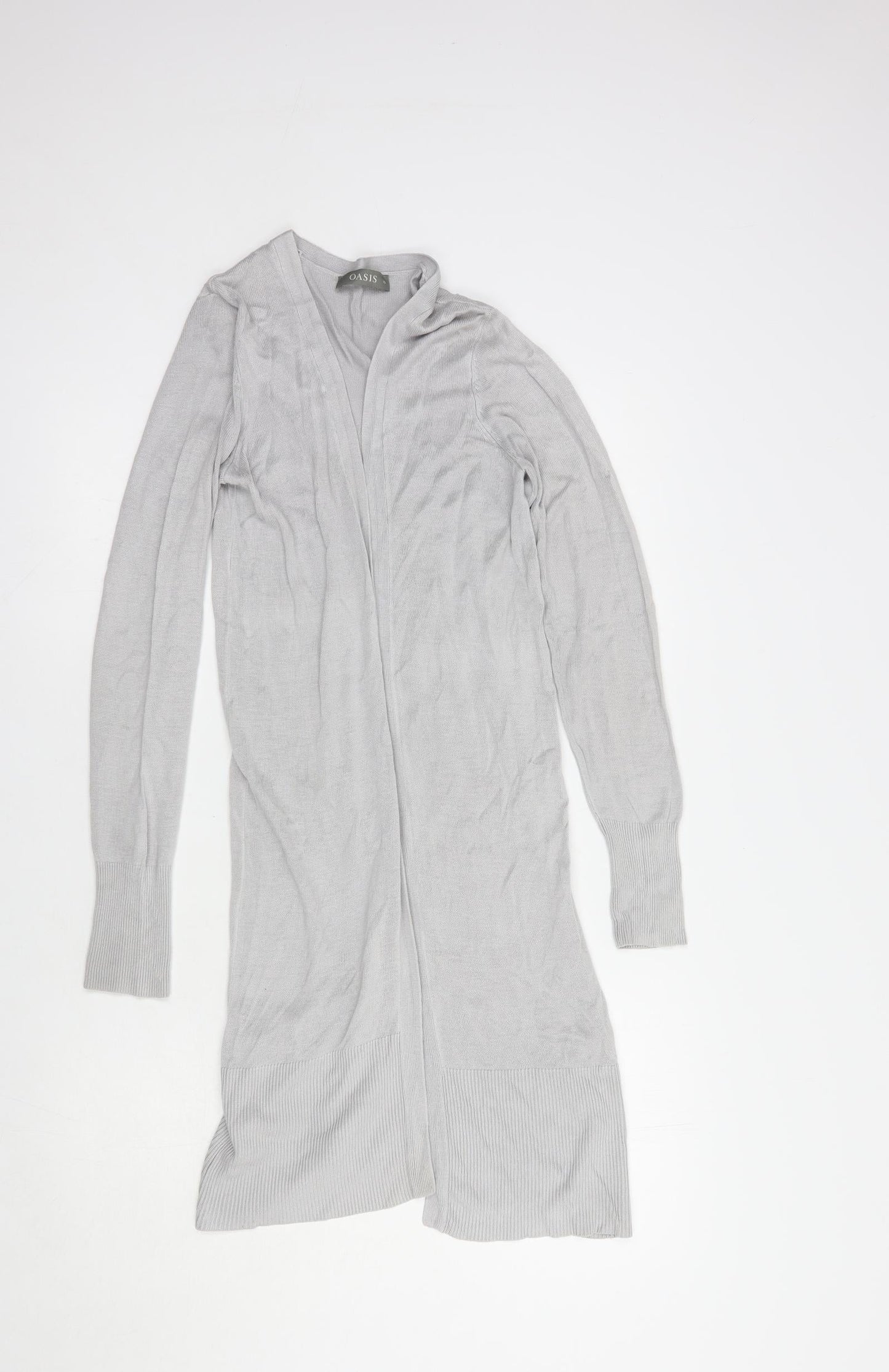 Womens UK Size XS Oasis Grey Cardigan Jumper