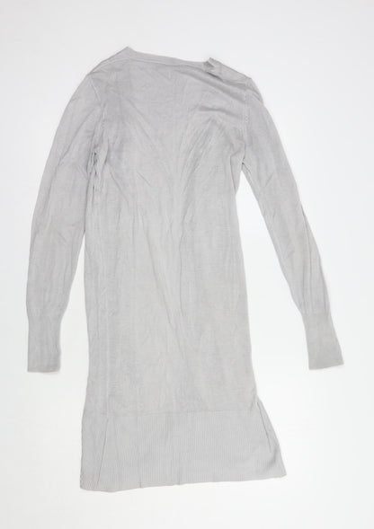 Womens UK Size XS Oasis Grey Cardigan Jumper