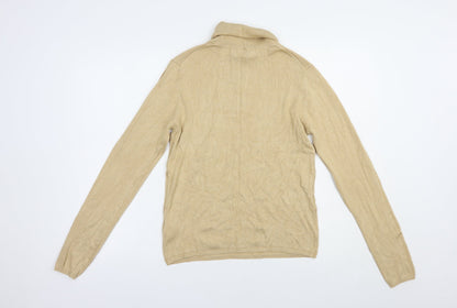 Primark Womens Beige Roll Neck  Viscose Pullover Jumper Size L