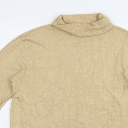 Primark Womens Beige Roll Neck  Viscose Pullover Jumper Size L