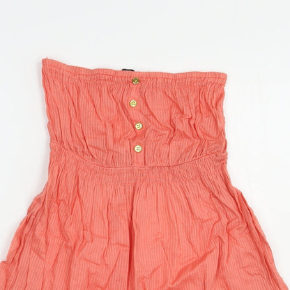 Womens UK Size 10 New Look Orange Basic Blouse