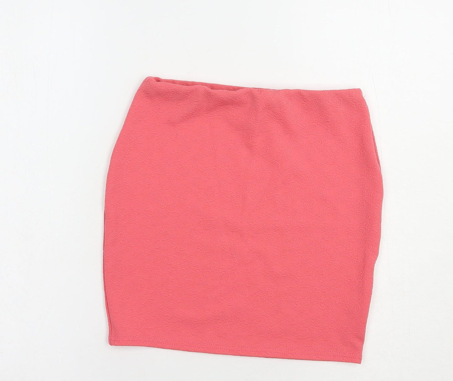 Exhibit Womens Pink  Polyacrylate Fibre Mini Skirt Size 8