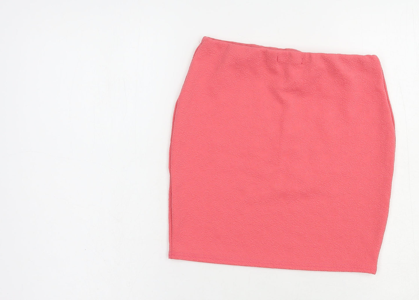 Exhibit Womens Pink  Polyacrylate Fibre Mini Skirt Size 8