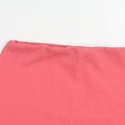 Exhibit Womens Pink  Polyacrylate Fibre Mini Skirt Size 8