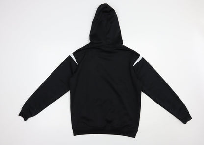 Pendle Mens Black  Polyester Pullover Hoodie Size S