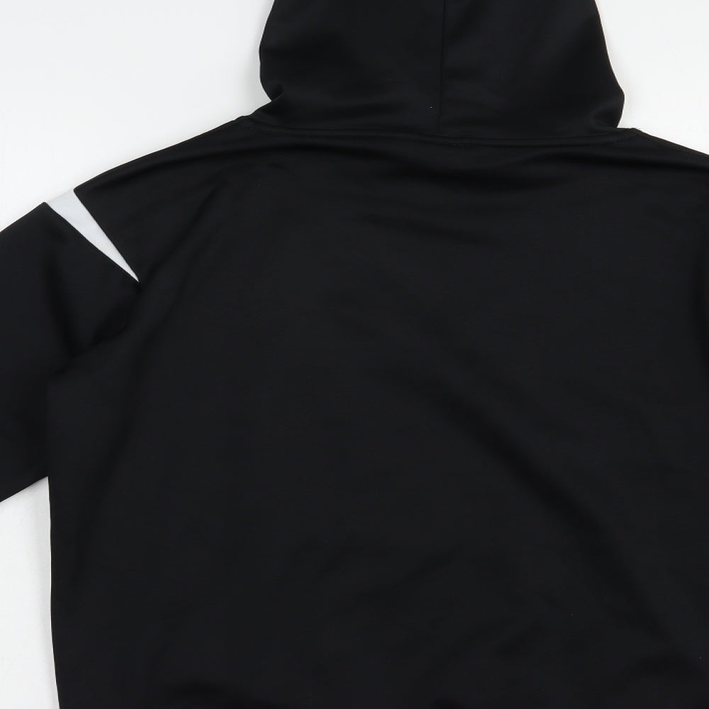 Pendle Mens Black  Polyester Pullover Hoodie Size S