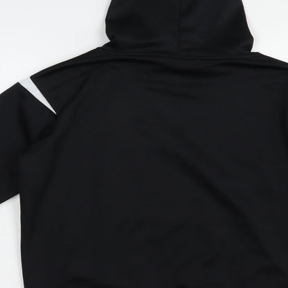 Pendle Mens Black  Polyester Pullover Hoodie Size S