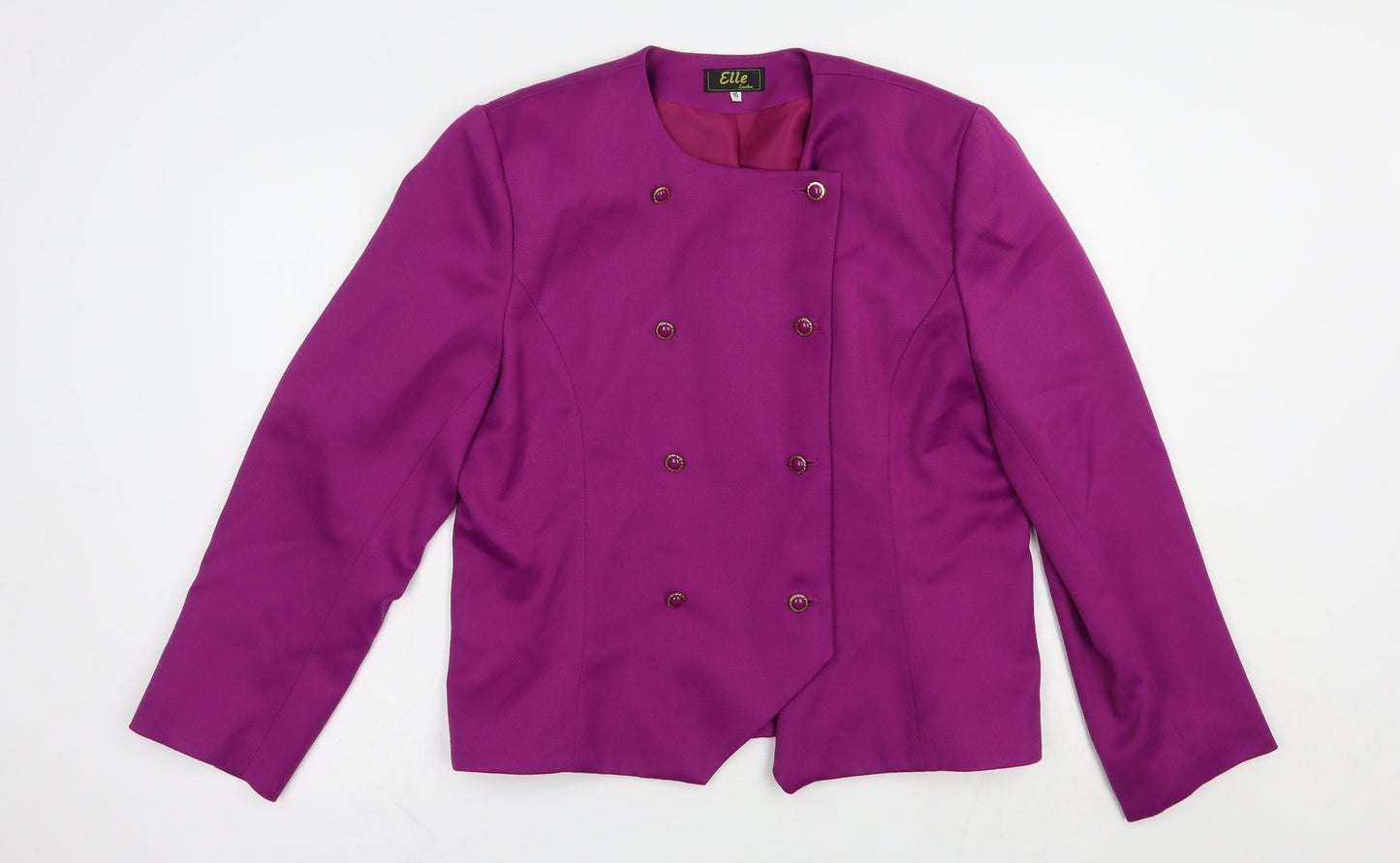 Elle London Womens Purple   Jacket Blazer Size 16  Button