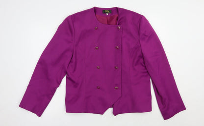 Elle London Womens Purple   Jacket Blazer Size 16  Button
