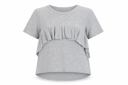 Womens UK Size S Zara Grey Basic Blouse