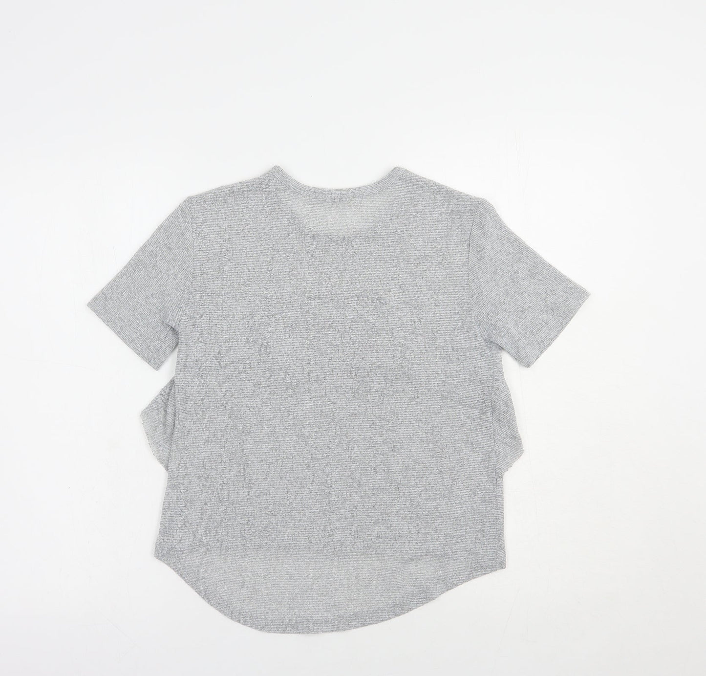 Womens UK Size S Zara Grey Basic Blouse