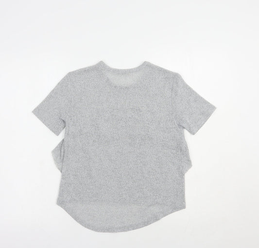 Womens UK Size S Zara Grey Basic Blouse