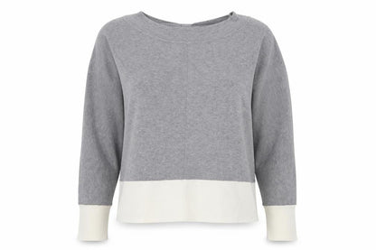 ESPRIT Womens Grey Boat Neck  Cotton Pullover Jumper Size M