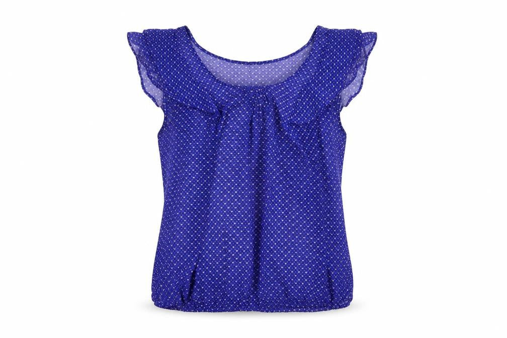 Womens UK Size L Zara Blue Basic Blouse
