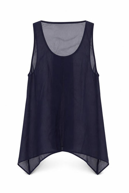 NEXT Womens Blue  Polyester Basic Tank Size 14 Scoop Neck
