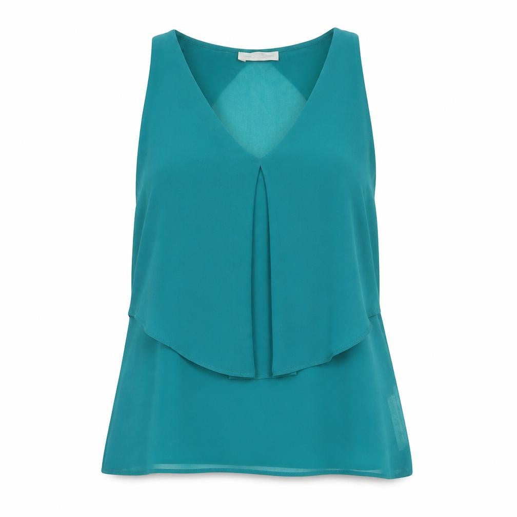Womens UK Size L Zara Green Basic Blouse
