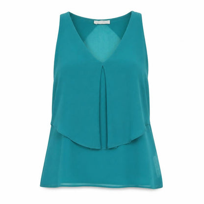 Womens UK Size L Zara Green Basic Blouse