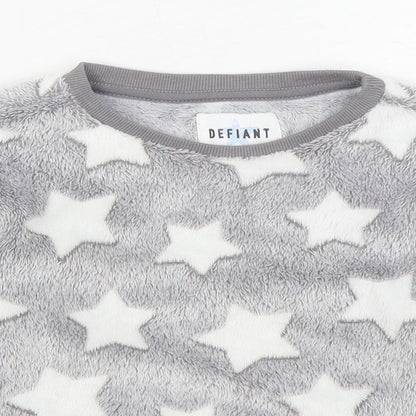 Defiant Boys Grey Geometric Polyester Pullover Sweatshirt Size 5-6 Years  Pullover