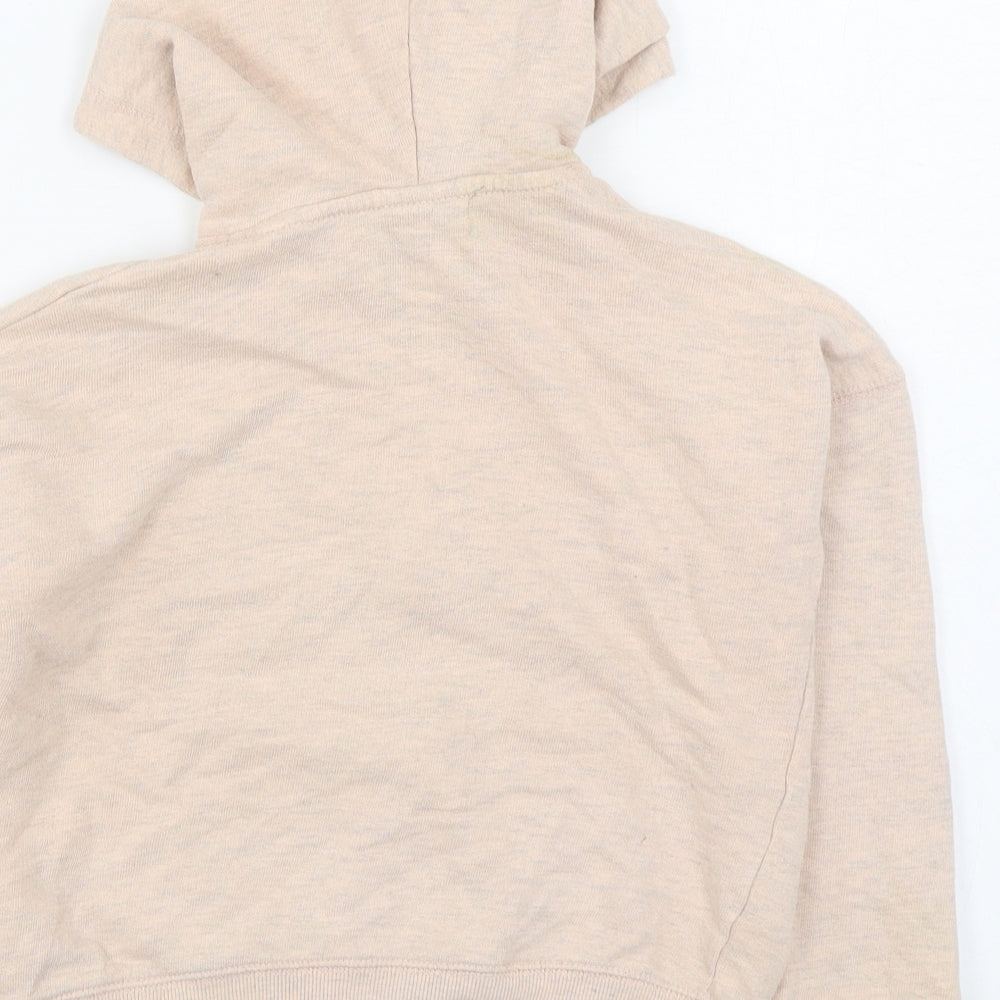 Hullabaloo Girls Pink  Cotton Full Zip Hoodie Size 9-10 Years  Zip