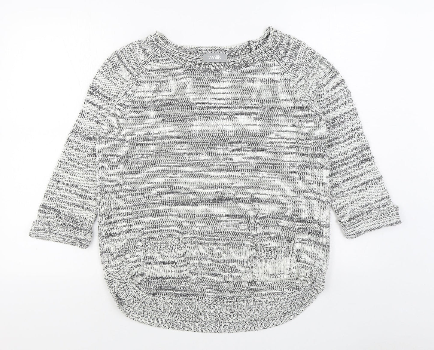 Womens UK Size S Wallis Grey Pullover Jumper