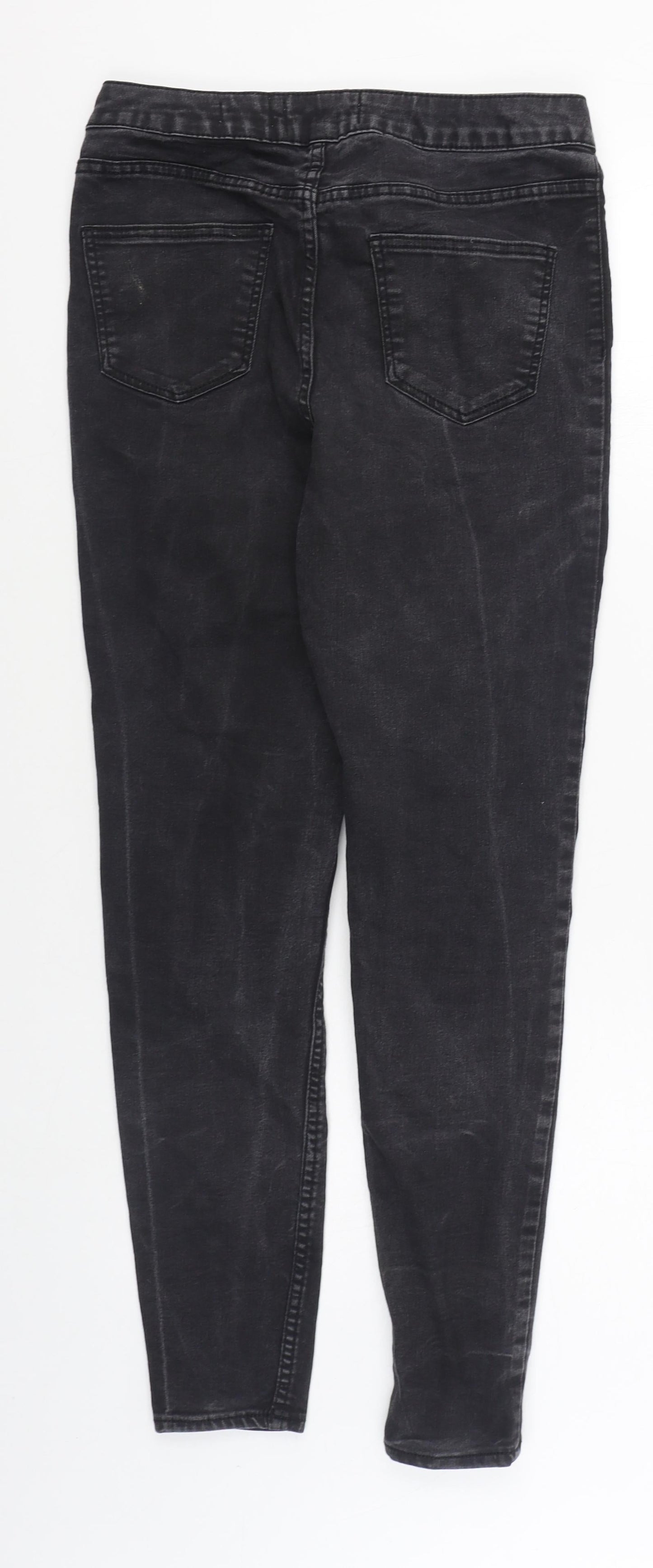 New Look Womens Black  Cotton Skinny Jeans Size 12 L27 in Regular Zip