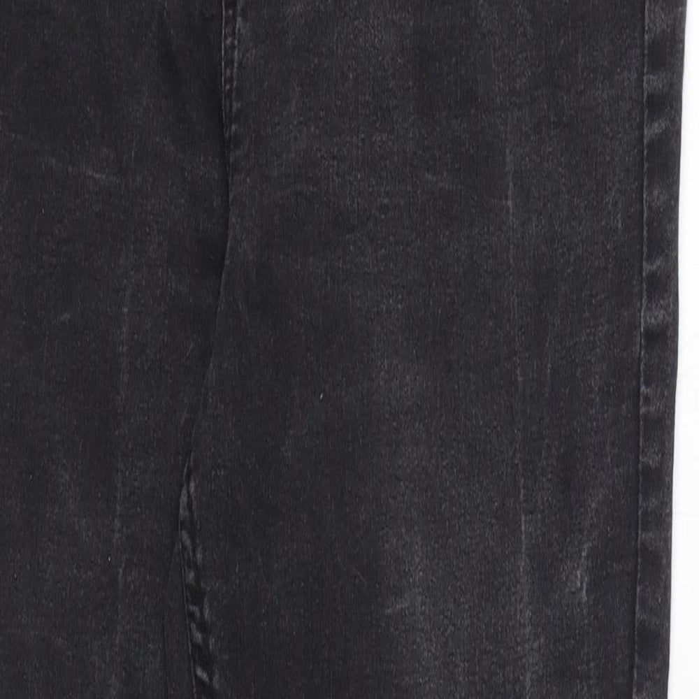 New Look Womens Black  Cotton Skinny Jeans Size 12 L27 in Regular Zip