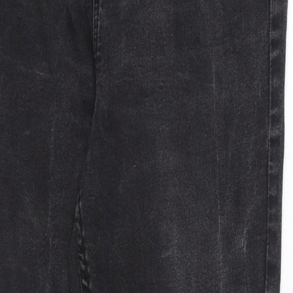 New Look Womens Black  Cotton Skinny Jeans Size 12 L27 in Regular Zip