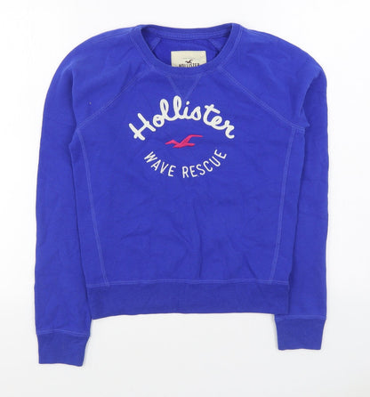 Hollister Womens Blue  Cotton Pullover Sweatshirt Size XS  Pullover