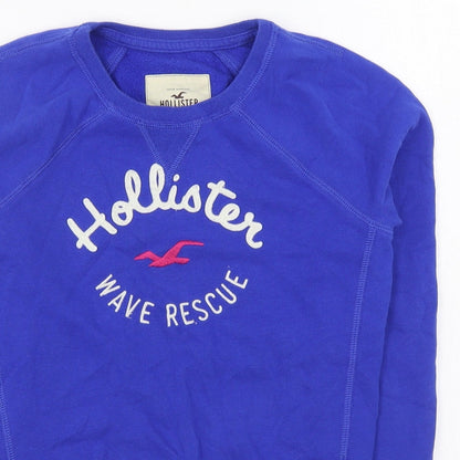 Hollister Womens Blue  Cotton Pullover Sweatshirt Size XS  Pullover
