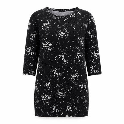 F&F Womens Black Geometric Polyester Jumper Dress  Size 12  Boat Neck Pullover