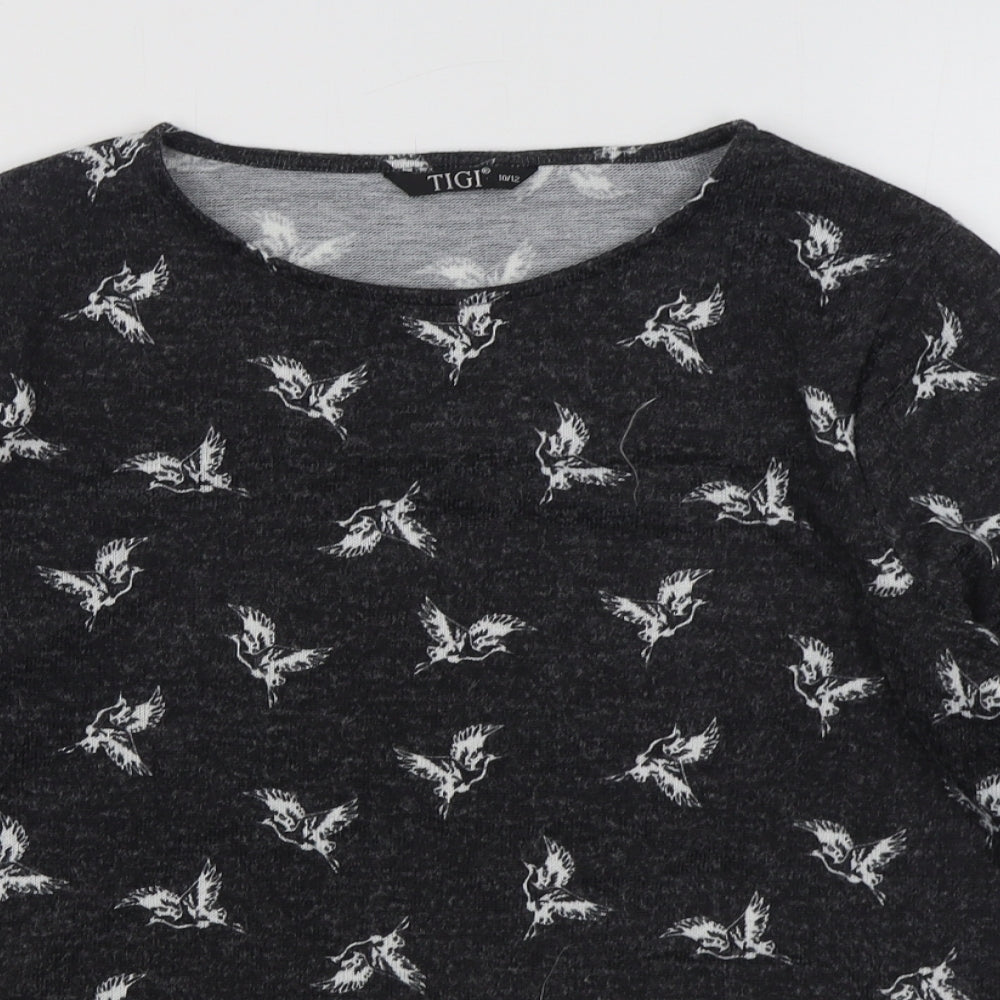 Womens UK Size 10 Tigi Grey Pullover Jumper