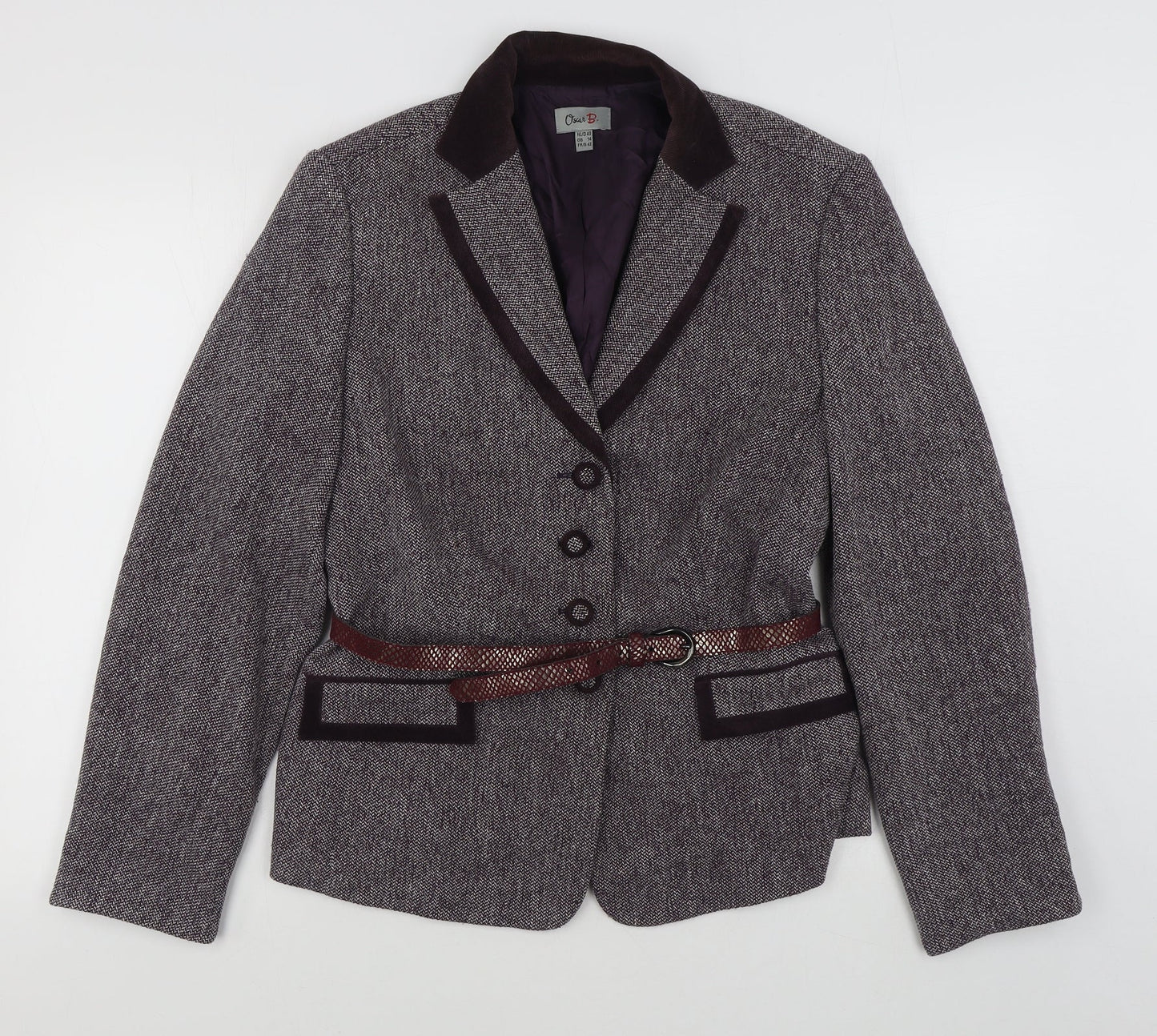 Womens UK Size 14 Oscar B Purple Jacket