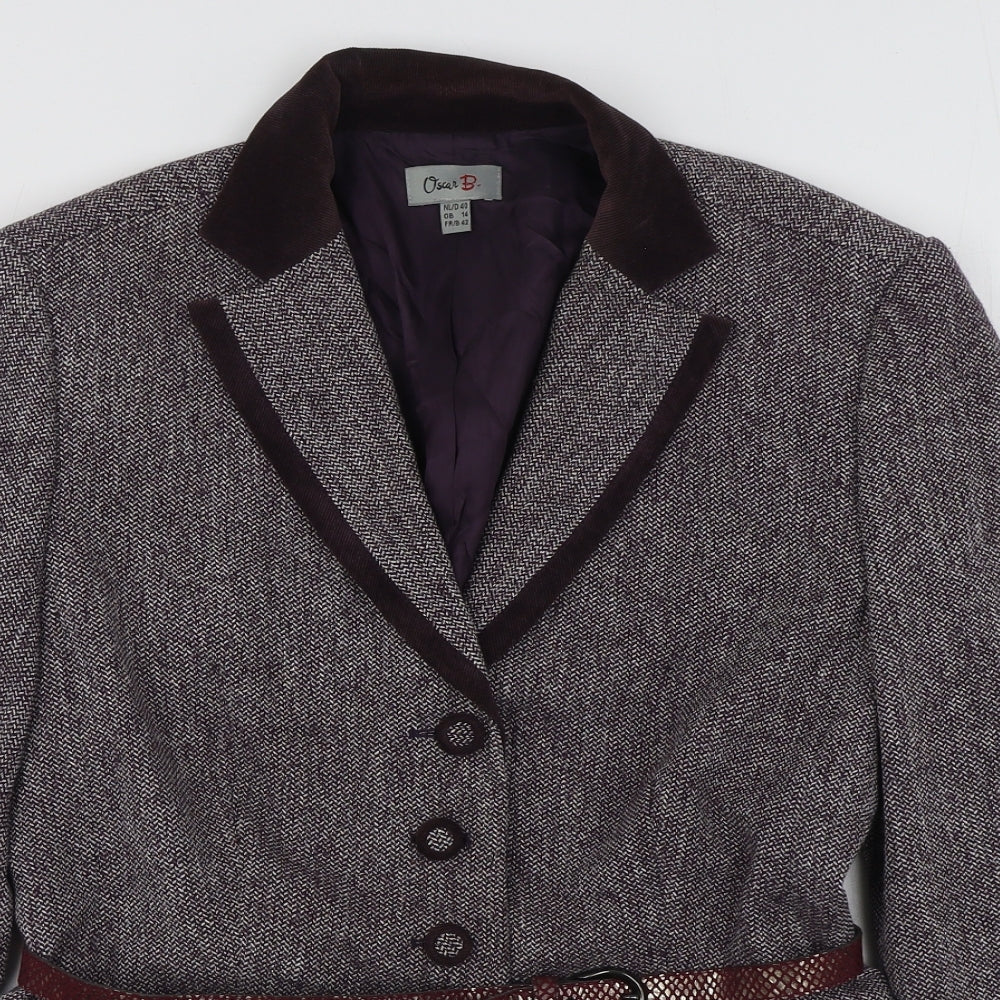 Womens UK Size 14 Oscar B Purple Jacket