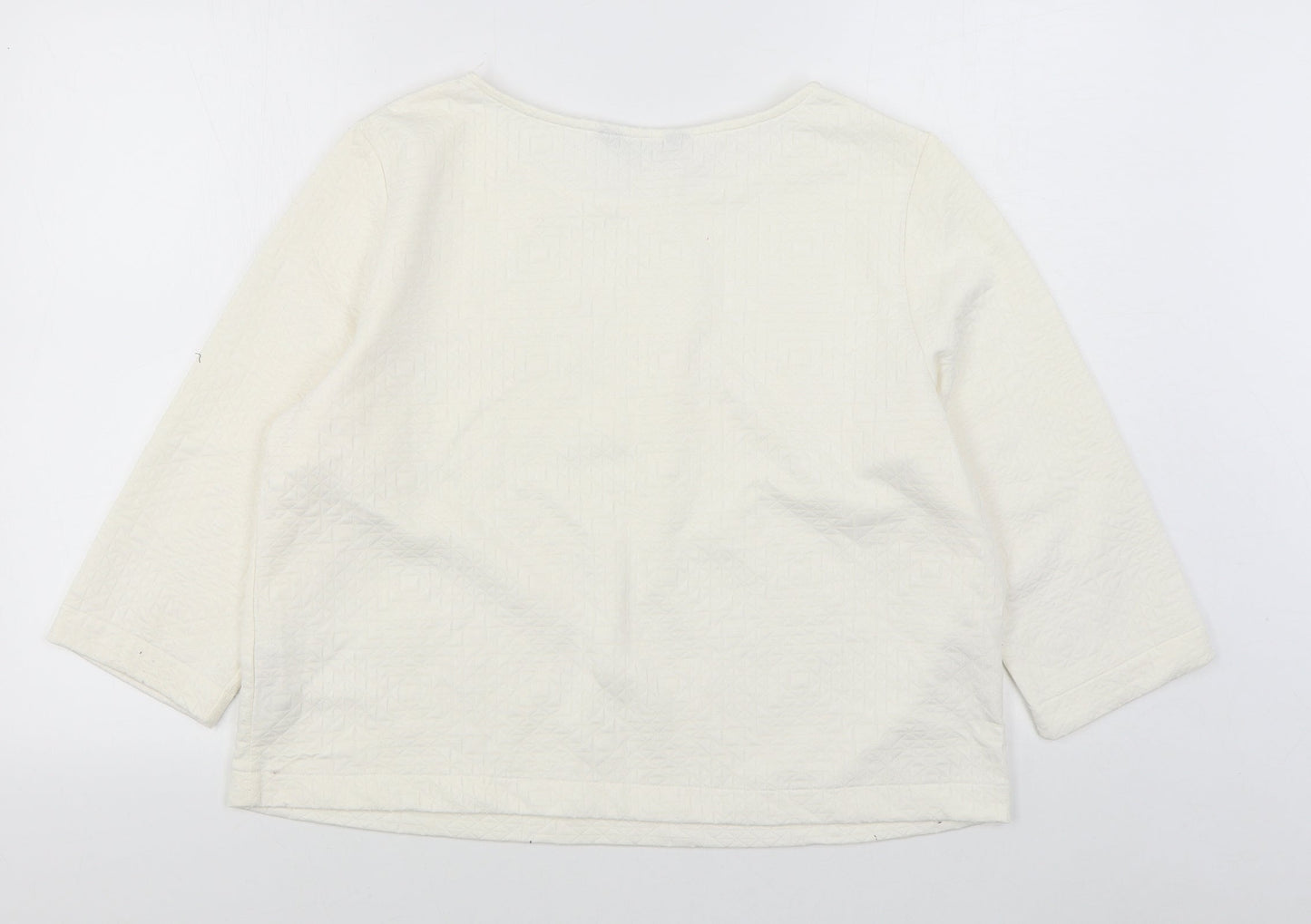 Dorothy Perkins Womens White  Polyester Pullover Sweatshirt Size 18  Pullover