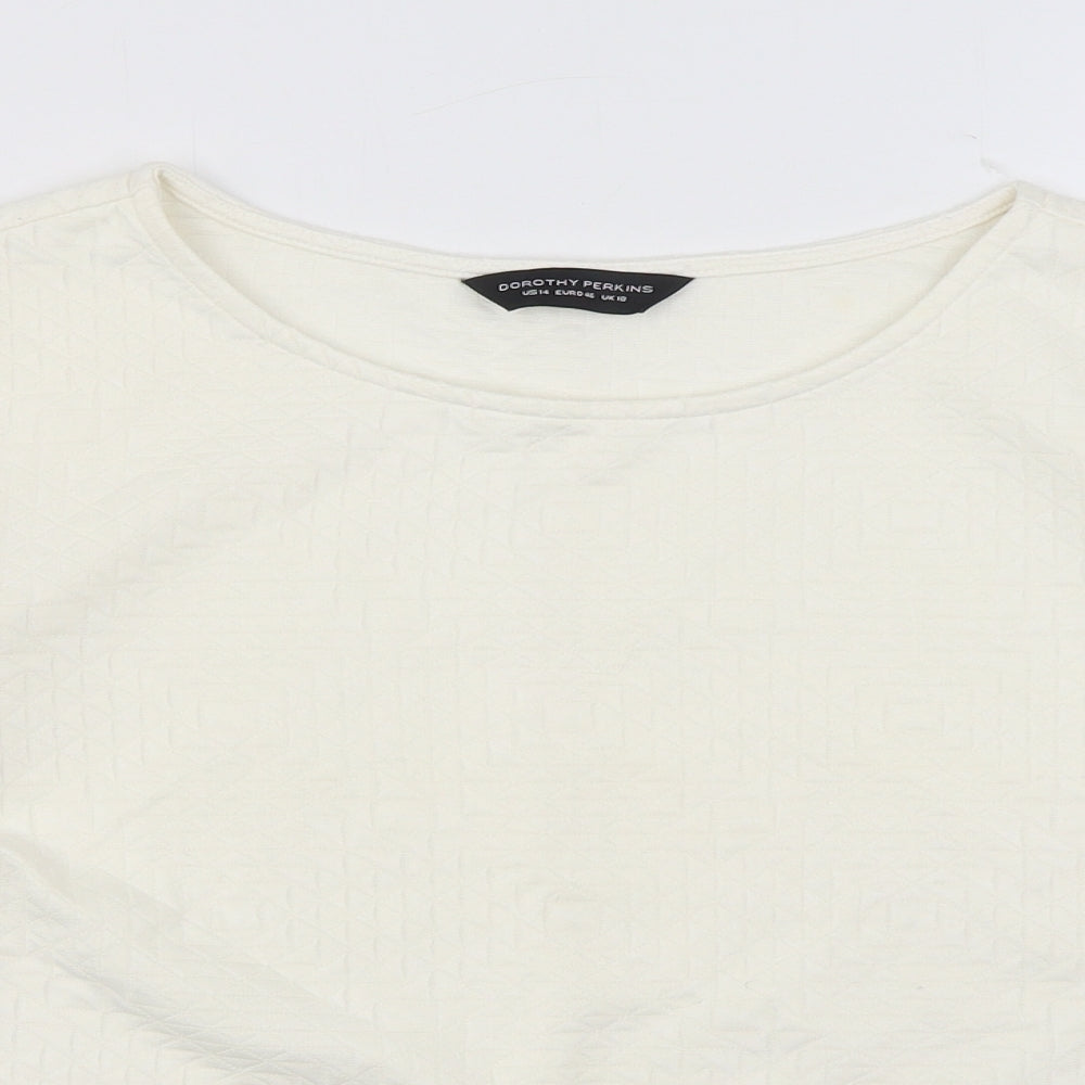 Dorothy Perkins Womens White  Polyester Pullover Sweatshirt Size 18  Pullover