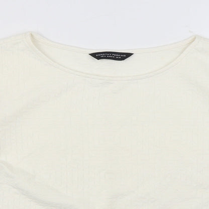 Dorothy Perkins Womens White  Polyester Pullover Sweatshirt Size 18  Pullover