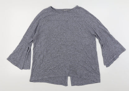 COIN 1804 Womens Blue  Rayon Pullover Sweatshirt Size L  Pullover