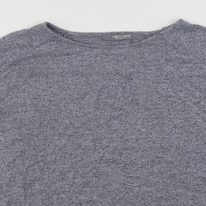 COIN 1804 Womens Blue  Rayon Pullover Sweatshirt Size L  Pullover