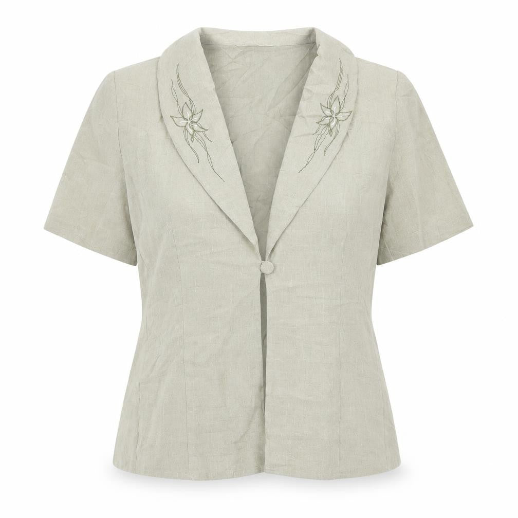 Womens UK Size 12 Berkertex Green Basic Button-Up