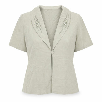 Womens UK Size 12 Berkertex Green Basic Button-Up