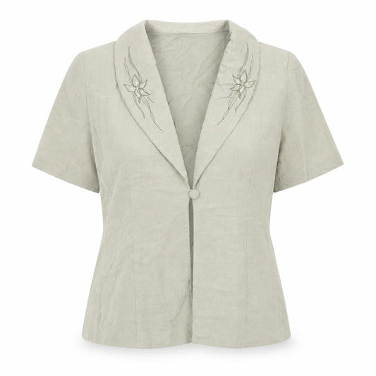 Womens UK Size 12 Berkertex Green Basic Button-Up