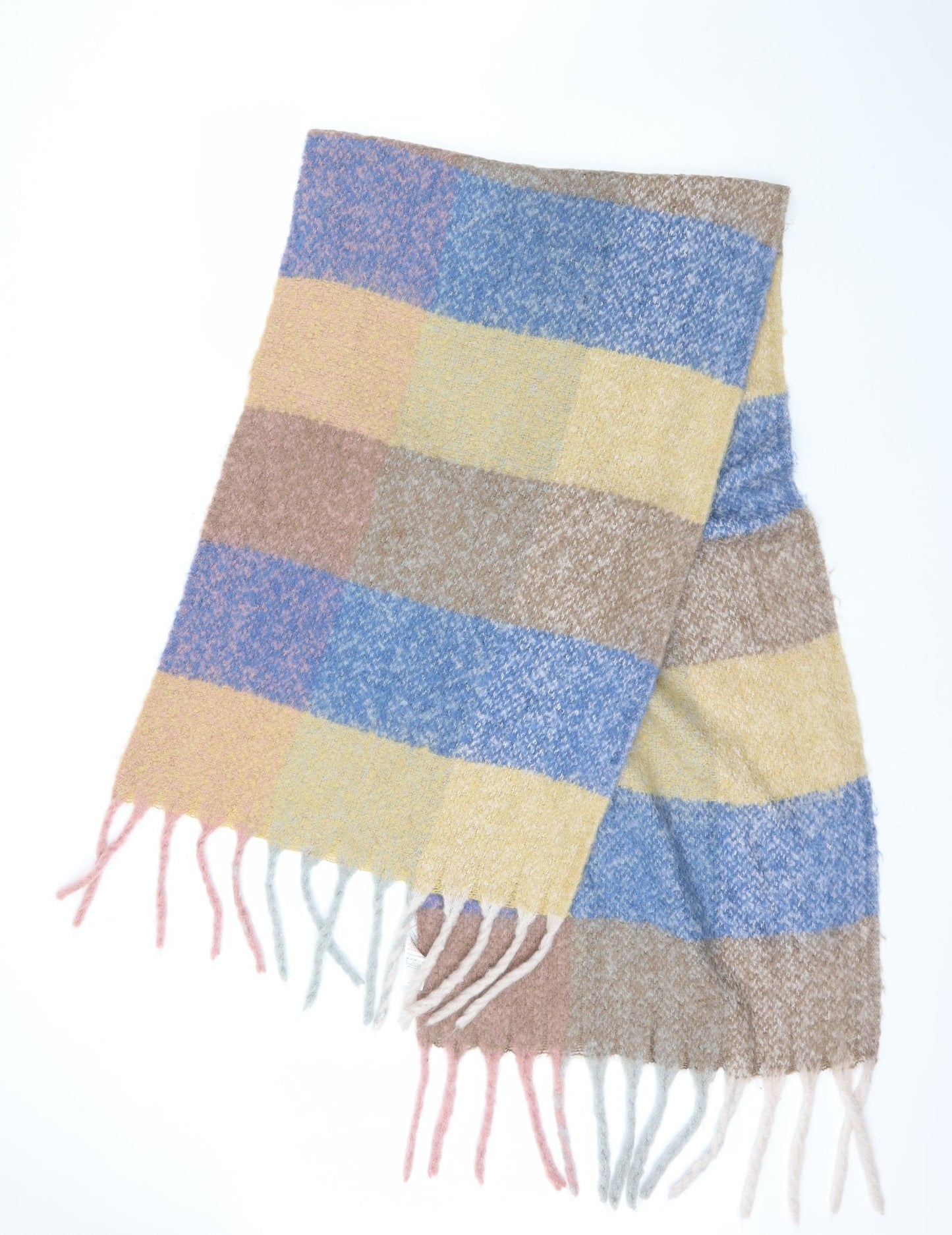 New Look Womens Multicoloured Striped Acrylic  Scarf