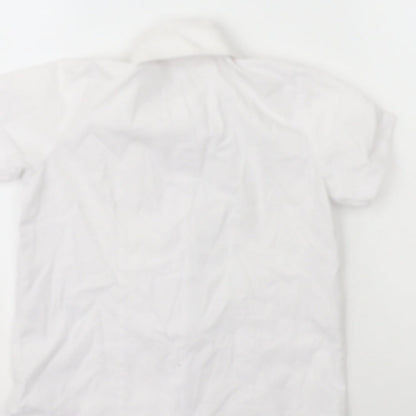 George Girls White  Polyester Basic Button-Up Size 4-5 Years Collared