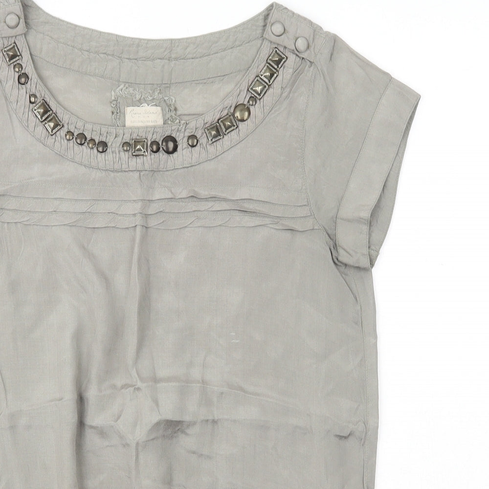Womens UK Size 6 River Island Green Basic T-Shirt