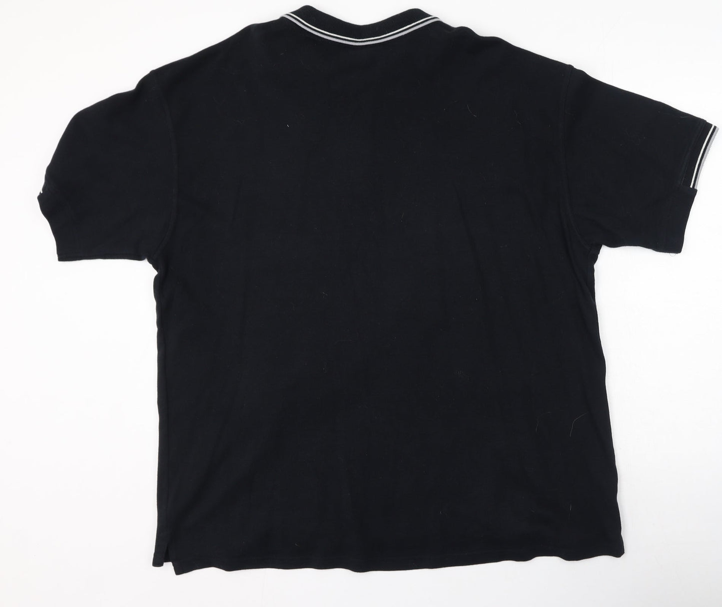 Cedar Wood State Mens Black  Polyester  Polo Size L Collared